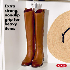 OXO Good Grips ClipHanger folding hook stores compactly when not in use
