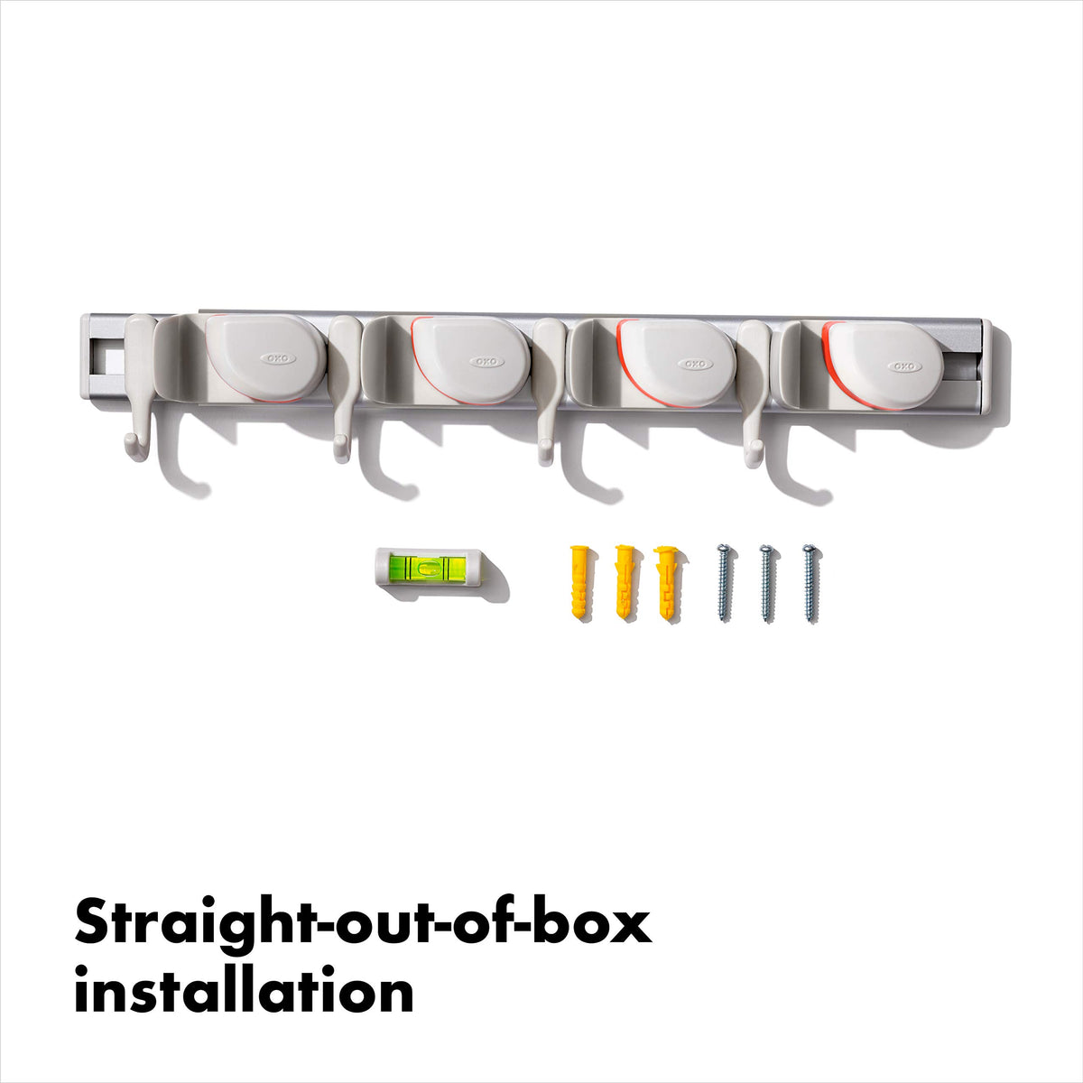 Hooks provide a convenient spot for dog leashes and small accessories.