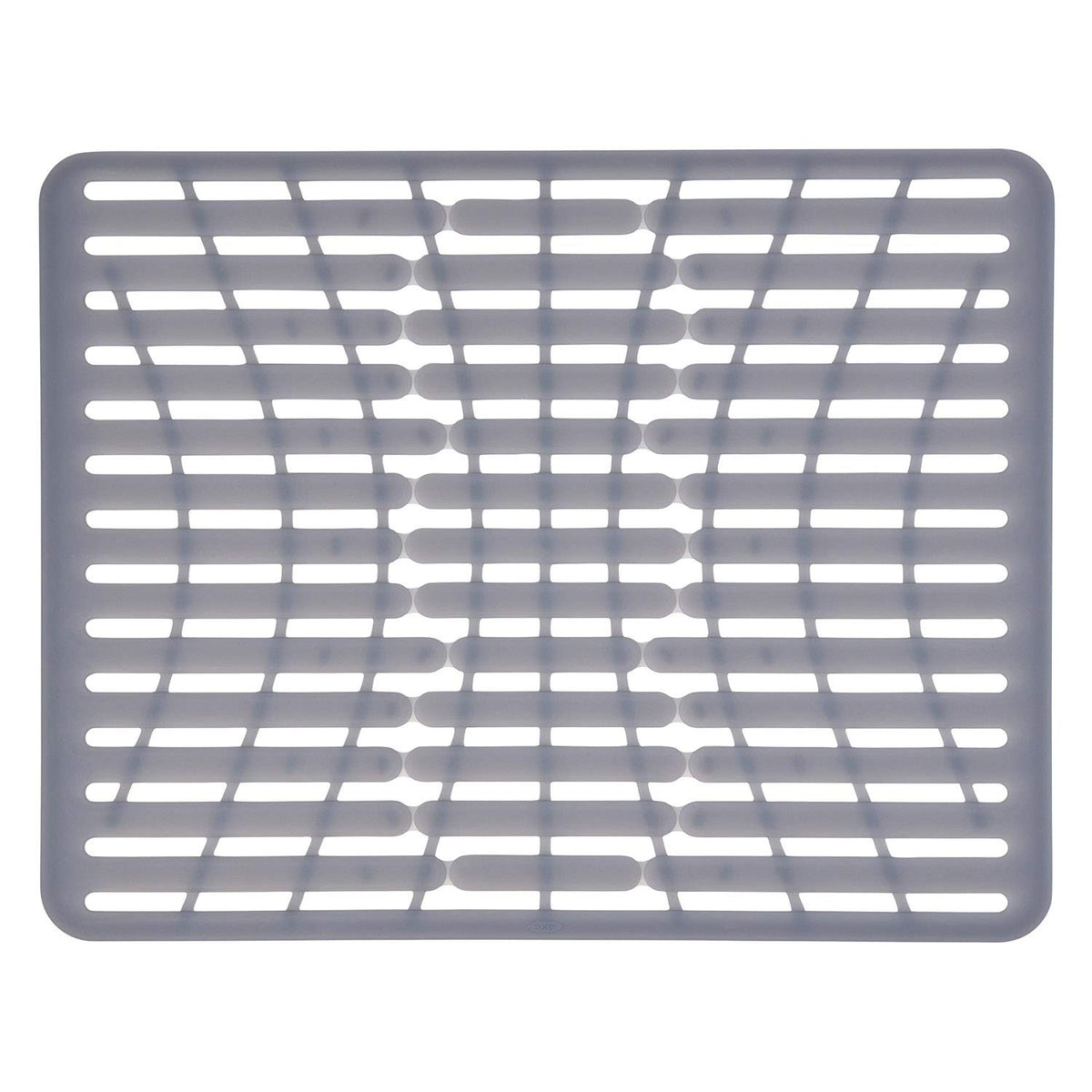 OXO Good Grips Silicone Sink Mat Large cushions and protects dishes from scratches.