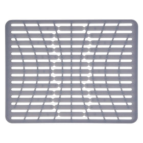OXO Good Grips Silicone Sink Mat Large cushions and protects dishes from scratches.