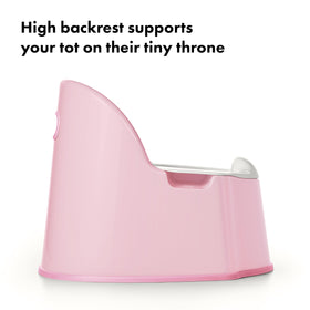 OXO Tot Potty Chair Blossom back view highlighting high backrest support