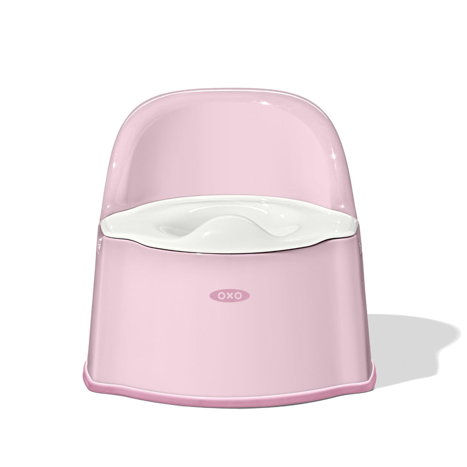 OXO Tot Potty Chair Blossom front view with comfortable, seamless seat