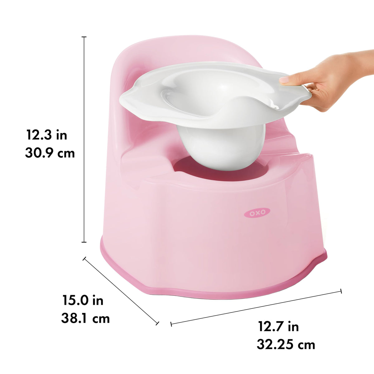 OXO Tot Potty Chair Blossom inner bowl removal for cleaning