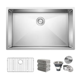 Oxwiser kitchen sink 30x18 undermount shows seamless countertop integration.