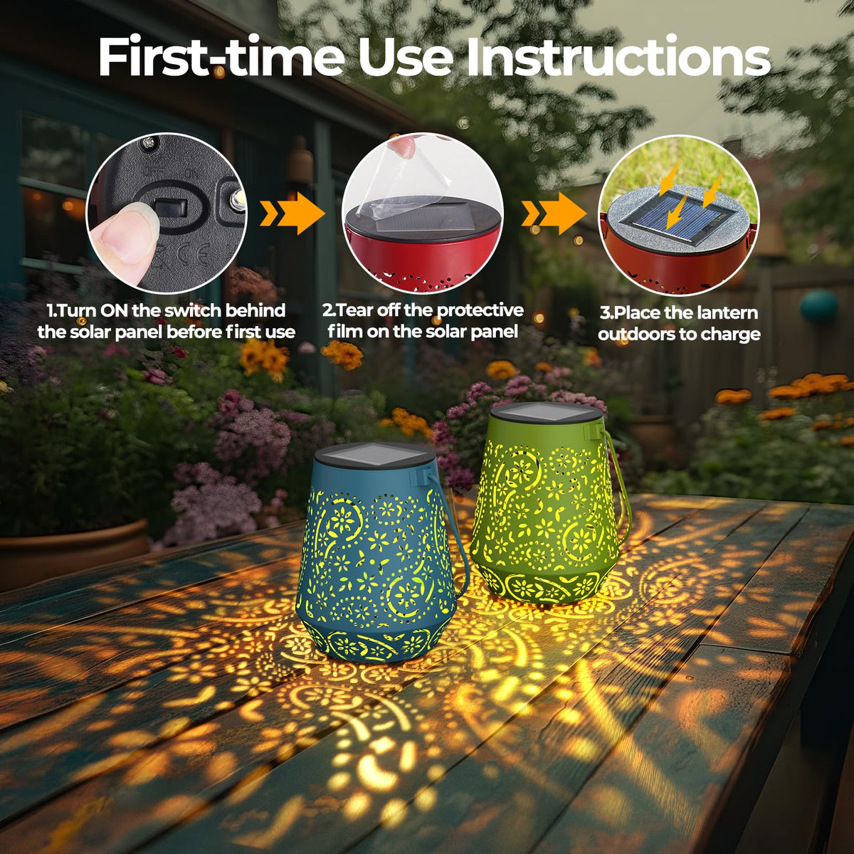 IP44 weatherproof rating keeps OxyLED lanterns working in rain or shine.