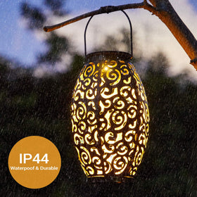 OxyLED solar lantern metal body close-up