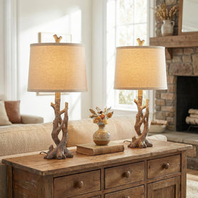 OYEARS bedside lamp complements quiet bedroom or living room decor