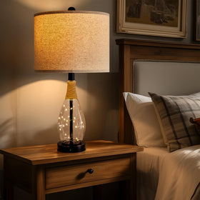 OYEARS glass teardrop nightlight provides a soft ambient glow for evenings