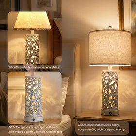 OYEARS sturdy metal base keeps lamps stable