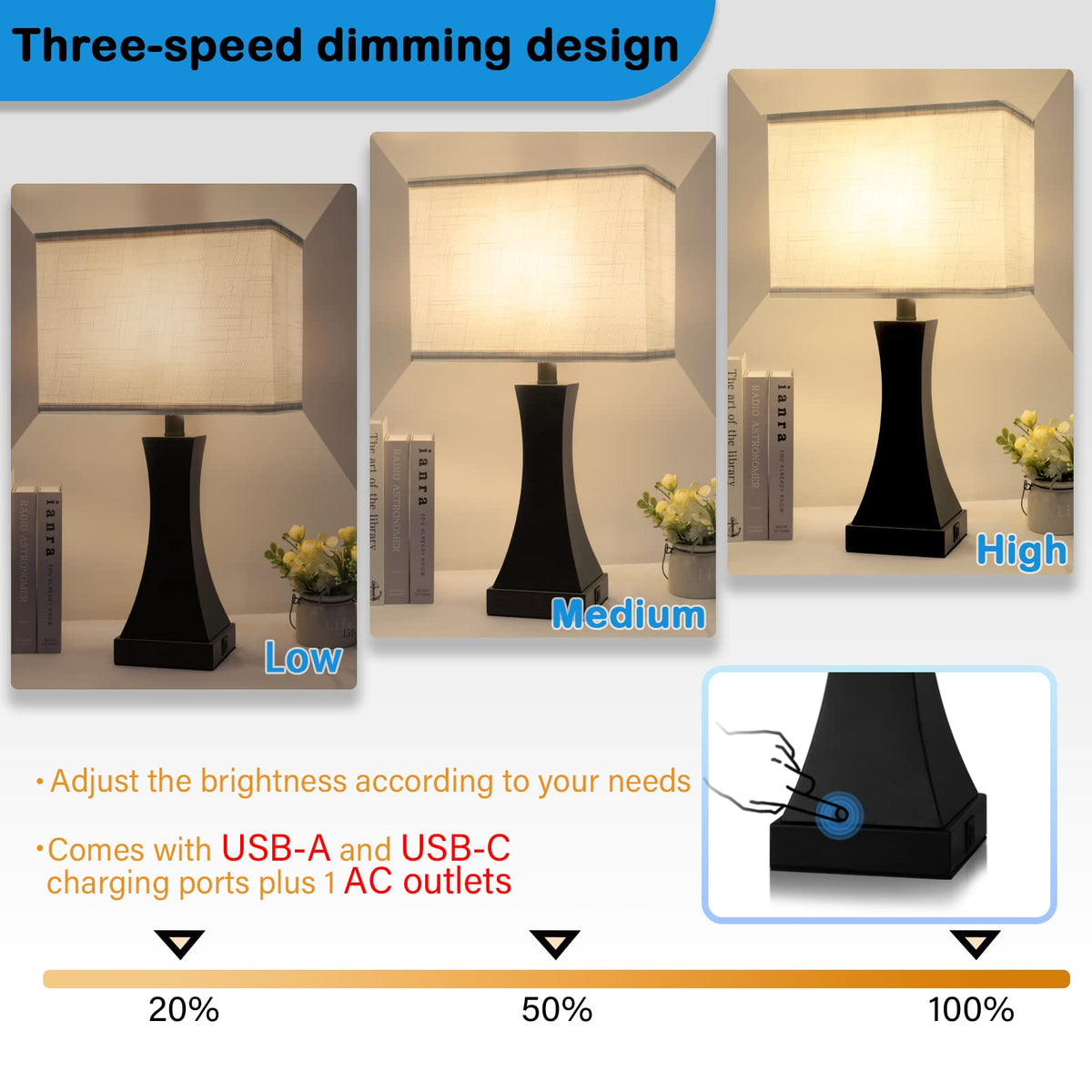 OYedis nightstand lamp easy to assemble in minutes for quick setup.