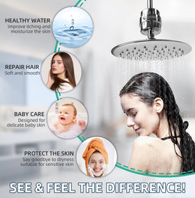 OYIMNB soft water benefits may soothe skin and improve hair texture after showers.