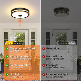 Durable waterproof iron frame of OYKYOHEI ceiling light for outdoor conditions