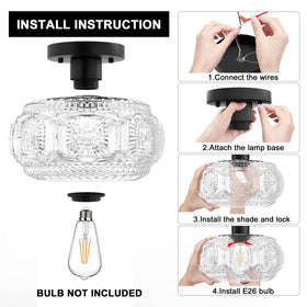 OYKYOHEI E26 base compatible light supports a variety of bulbs.