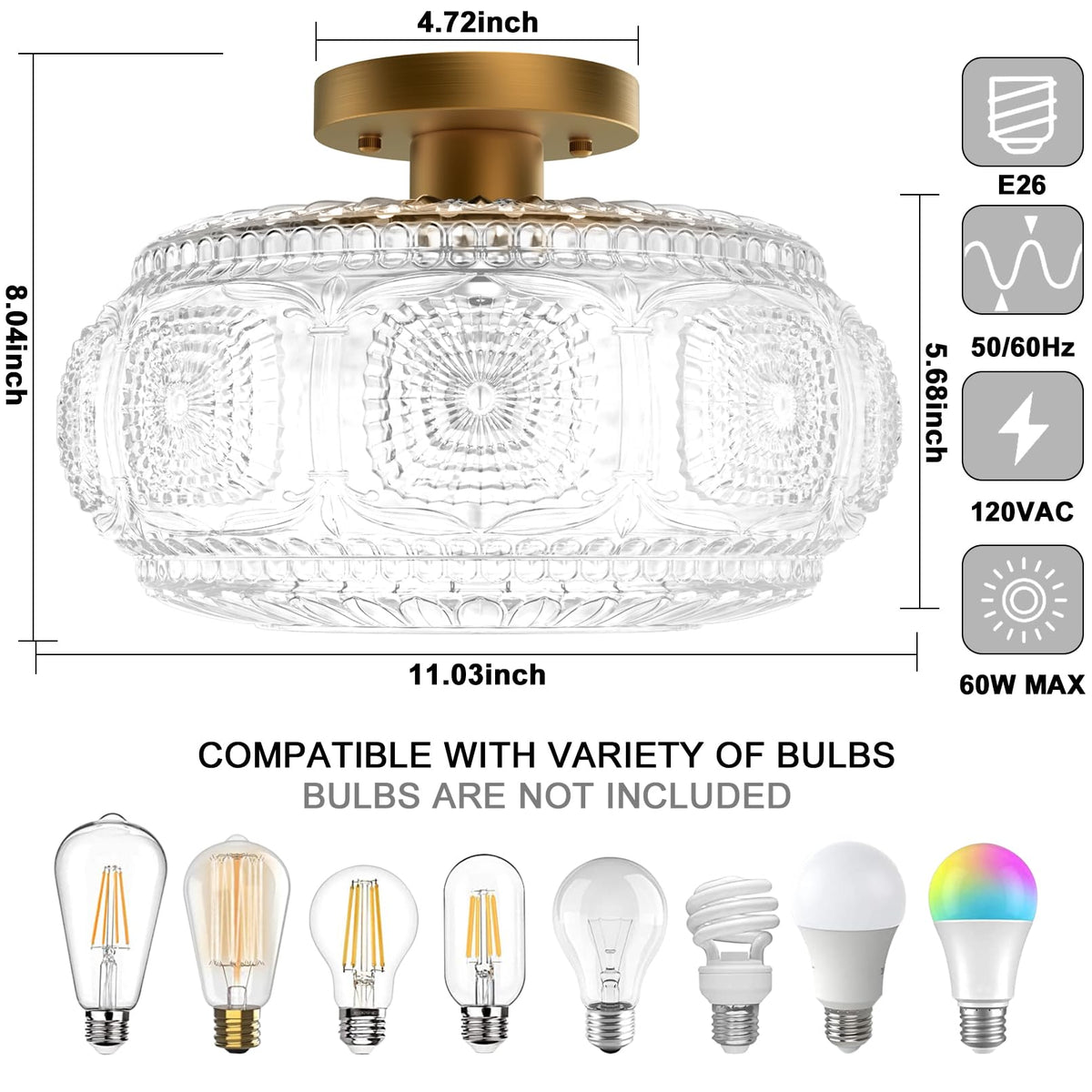 OYKYOHEI vintage-modern gold light with metal base for durable decor