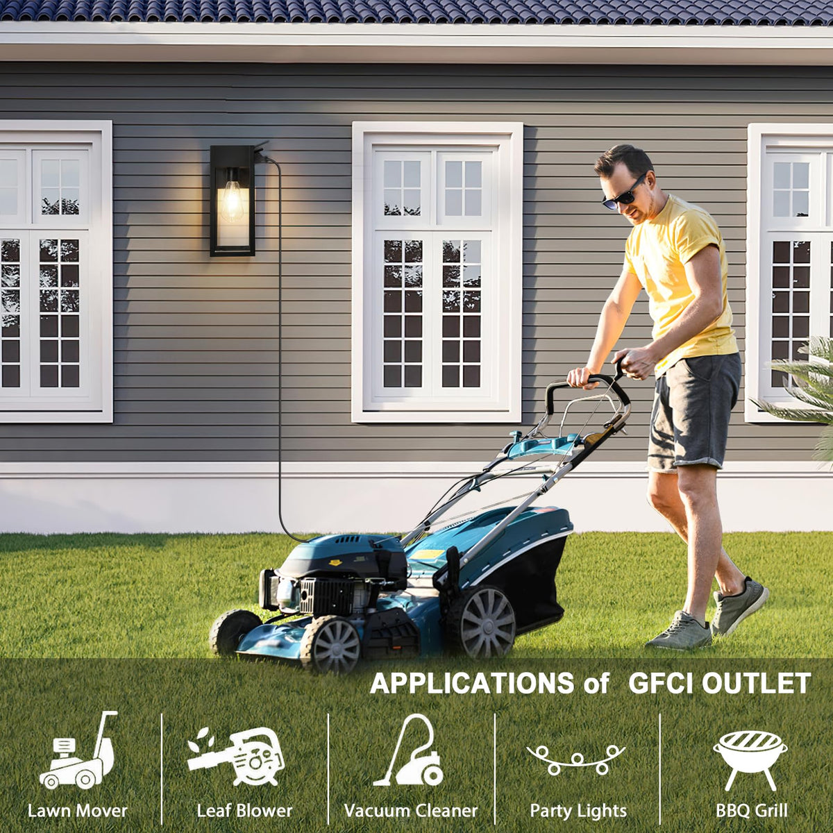 OYKYOHEI outdoor wall lamp supports LED CFL incandescent and halogen bulbs.