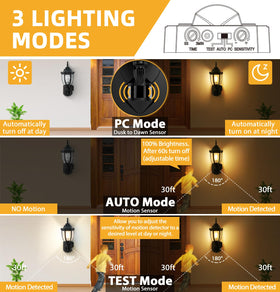 OYKYOHEI porch light auto mode with motion detection