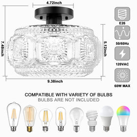 OYKYOHEI vintage modern ceiling fixture blends classic and contemporary styles.