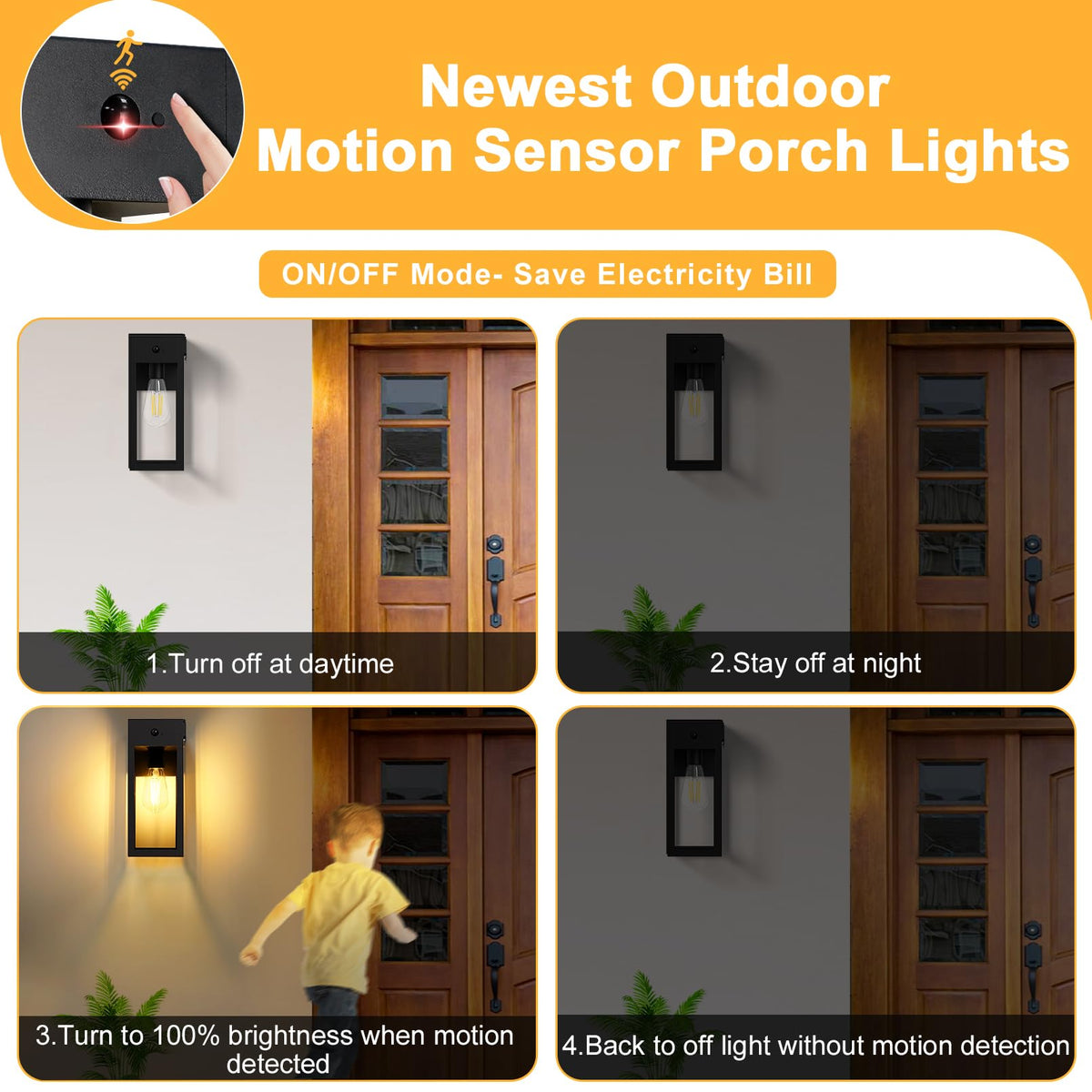 OYKYOHEI pre-assembled porch light enables quick exterior-wall installation