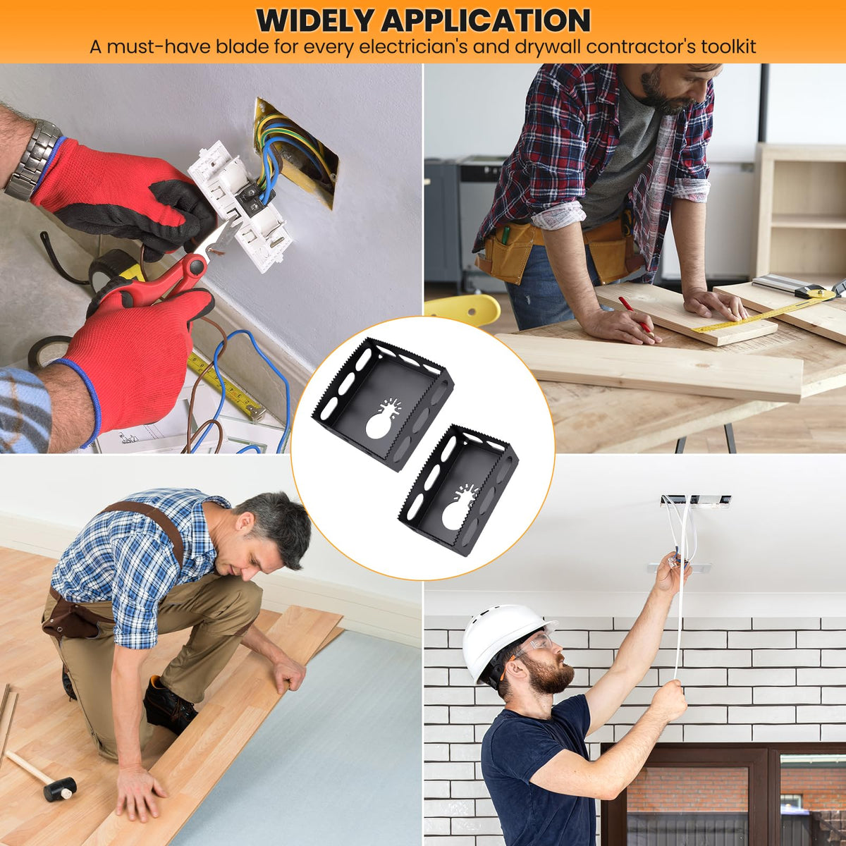 OYSSTA versatile tool for low- and high-voltage installations, switches and data jacks.
