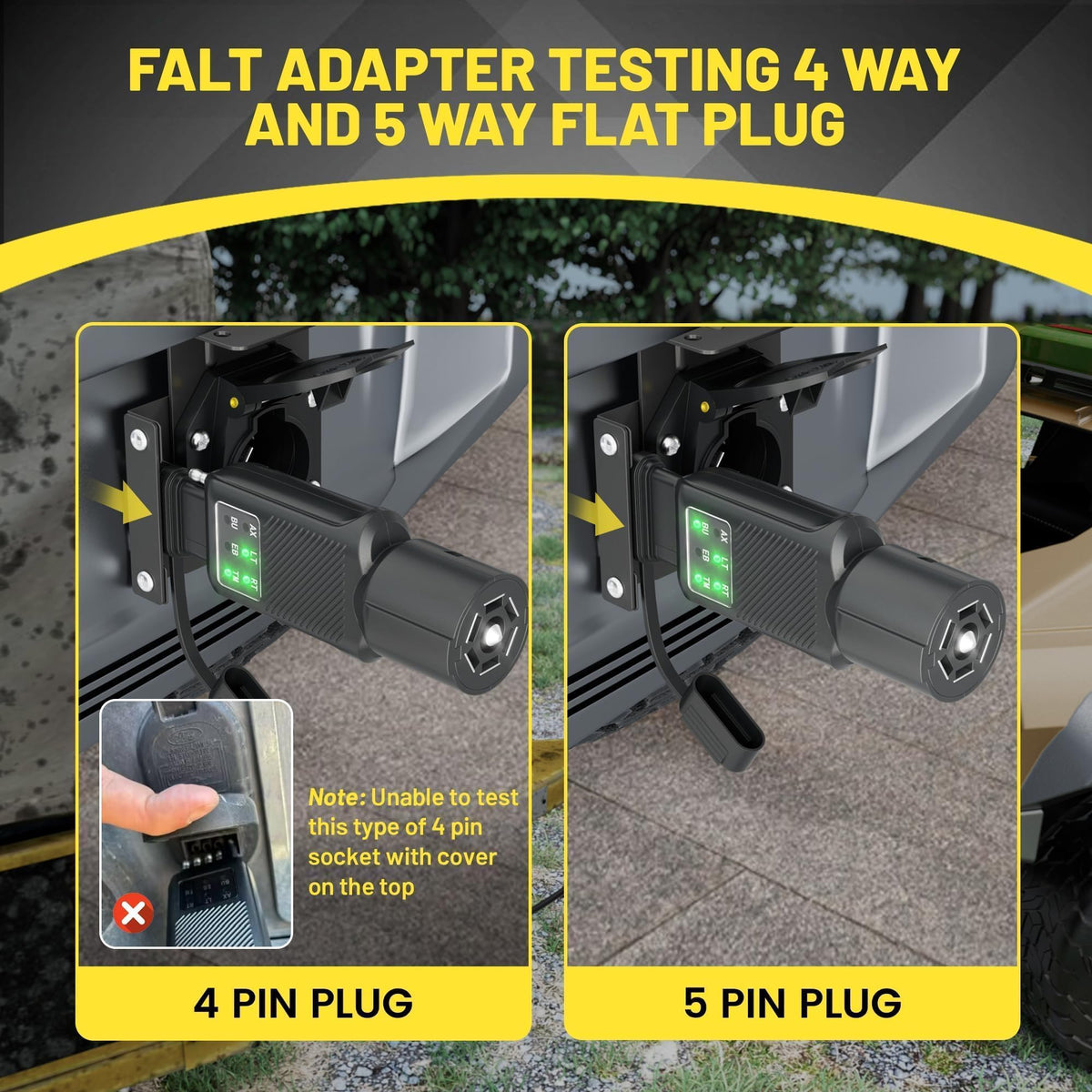 Oyviny 7-pin RV tester for blade connectors with clear LEDs
