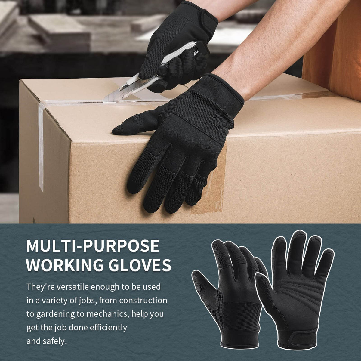 OZERO gloves driving/utility scenario for comfortable wear.