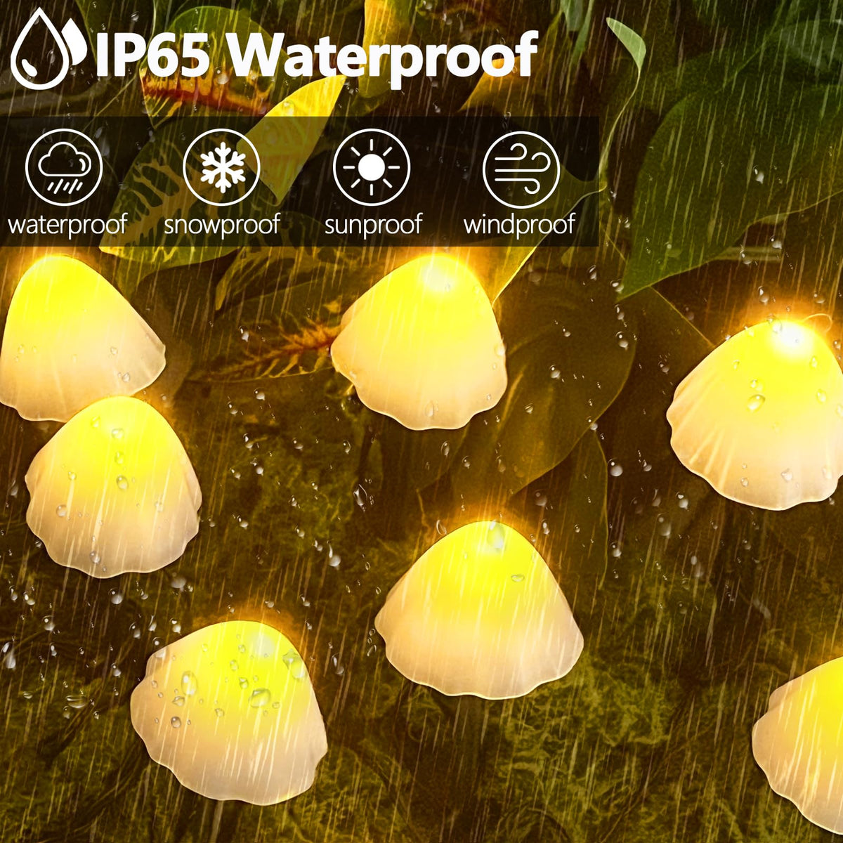 OZS 32-LED mushrooms illuminate outdoor spaces with soft warm white light