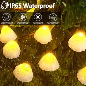 OZS 32-LED mushrooms illuminate outdoor spaces with soft warm white light