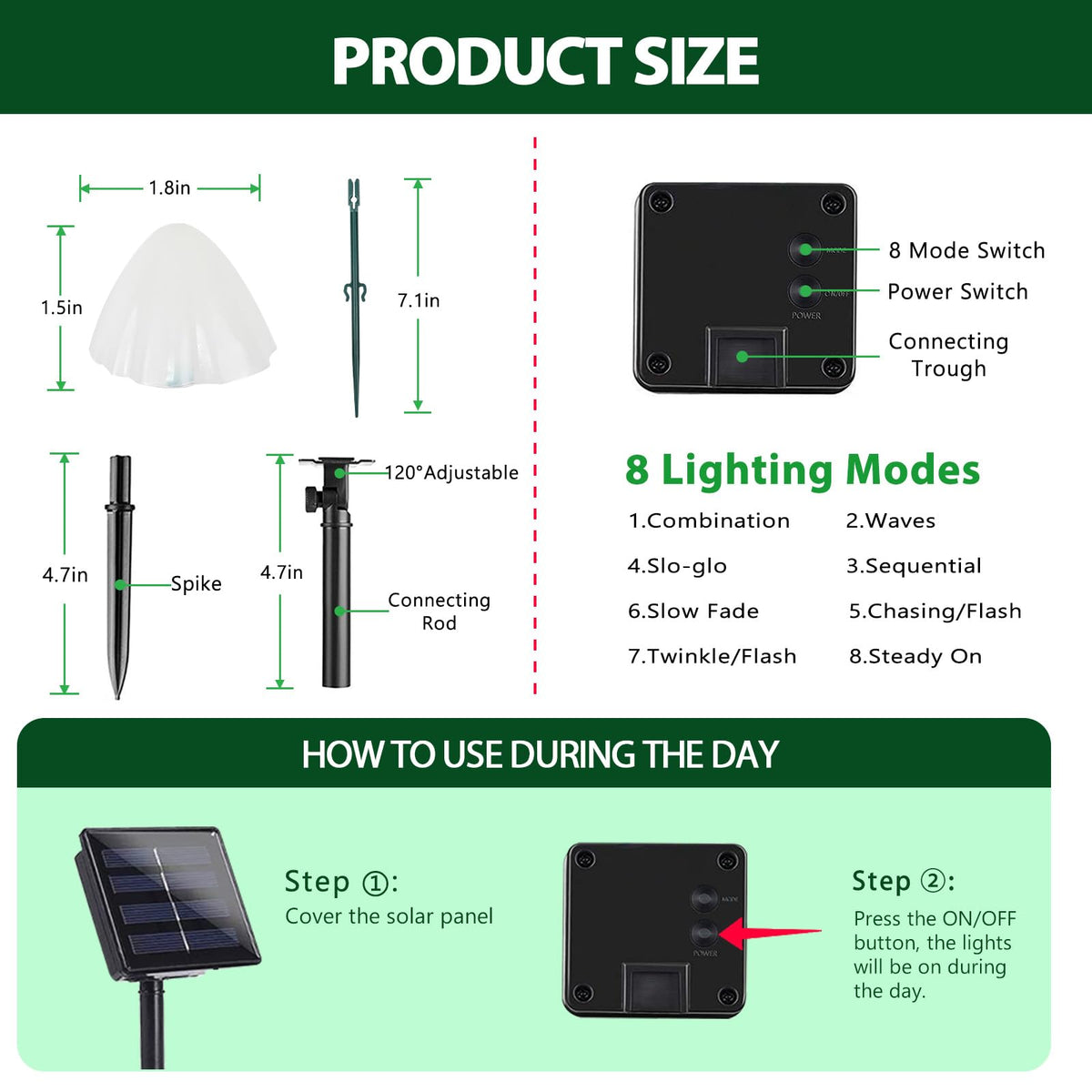 OZS versatile lights suit pathways, balconies, and patios with multiple modes