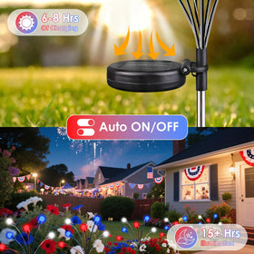 OZS solar firefly lights swaying in the breeze for dancing outdoor ambience