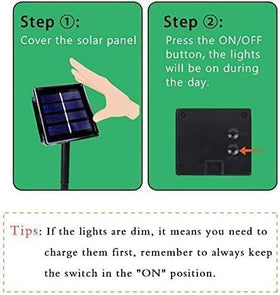 OZS solar tree lights suitable for gardens and pergolas
