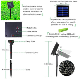 OZS two‑pack kit provides 92 feet of bright outdoor lighting