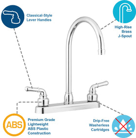 Pacific Bay Lynden aerated stream faucet reduces splashing for daily kitchen use