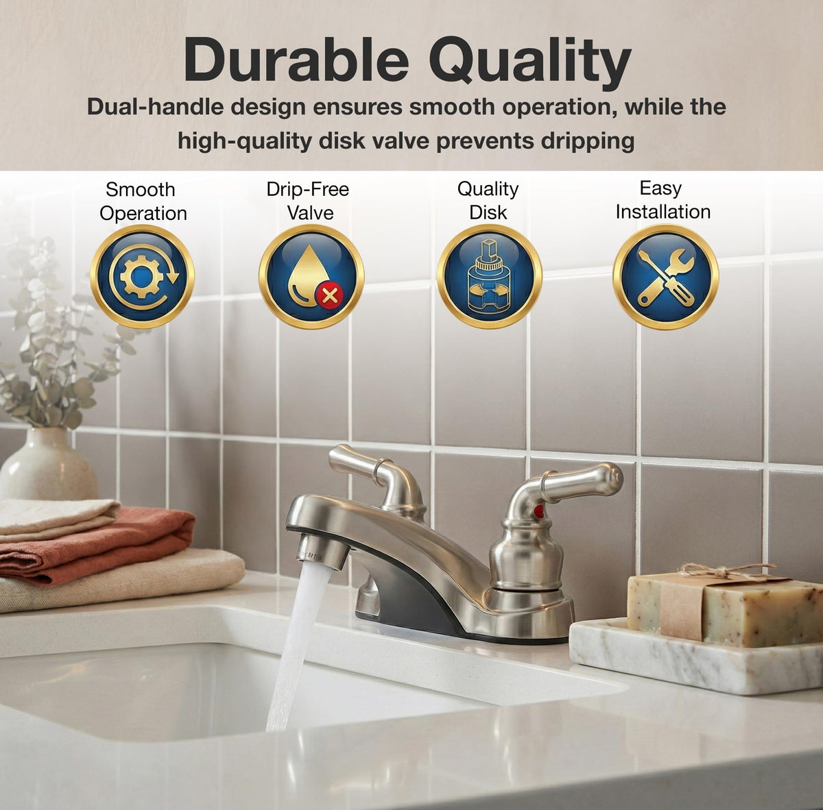 Pacific Bay Lynden arc spout adds elegant style to bathrooms.