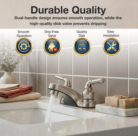 Pacific Bay Lynden arc spout adds elegant style to bathrooms.