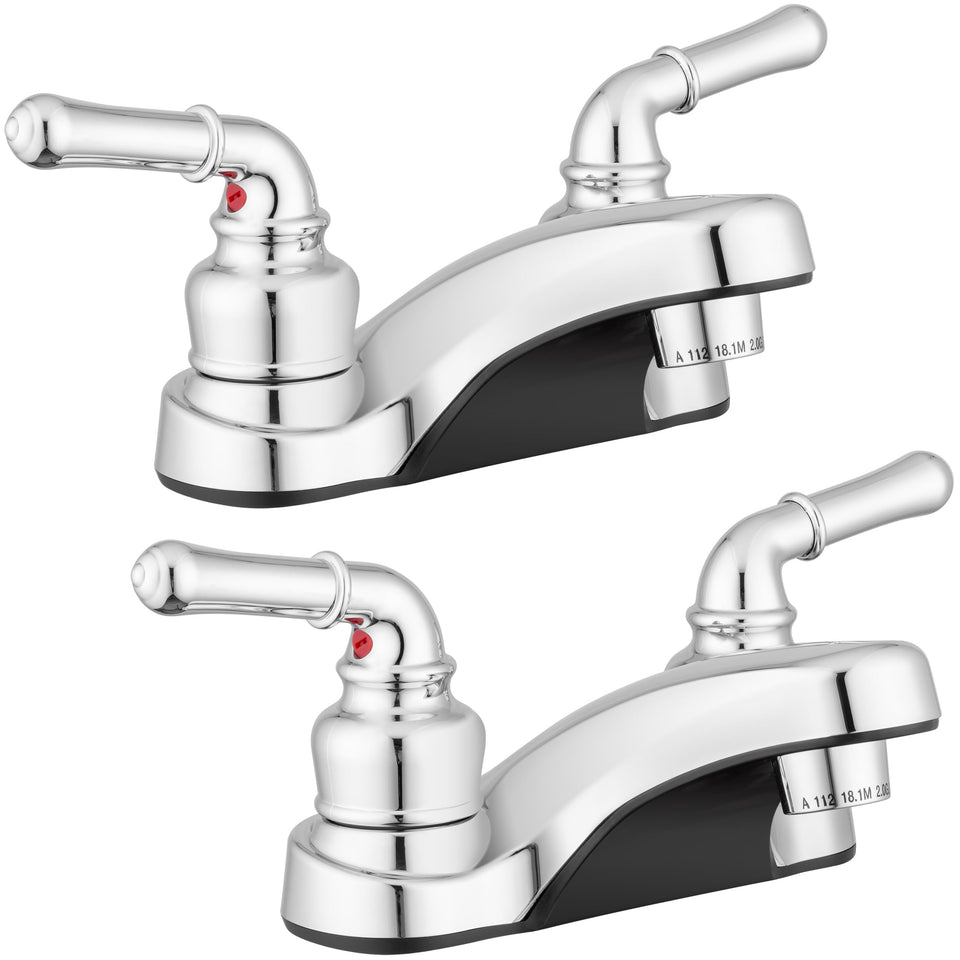 Pacific Bay Lynden chrome arc spout for a classic bathroom look.