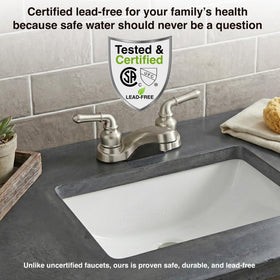 Pacific Bay Lynden dual-handle design enables smooth operation.