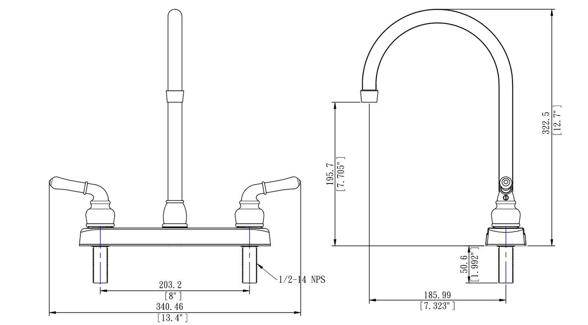Pacific Bay Lynden easy two-hole installation using basic tools for quick setup