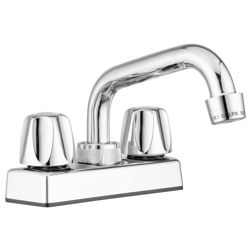 Pacific Bay Lynden faucet with swivel spout enhances sink access for chores.