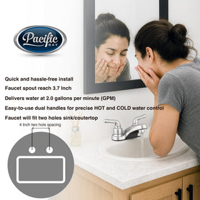 Pacific Bay Lynden fits 4-inch on-center sinks.