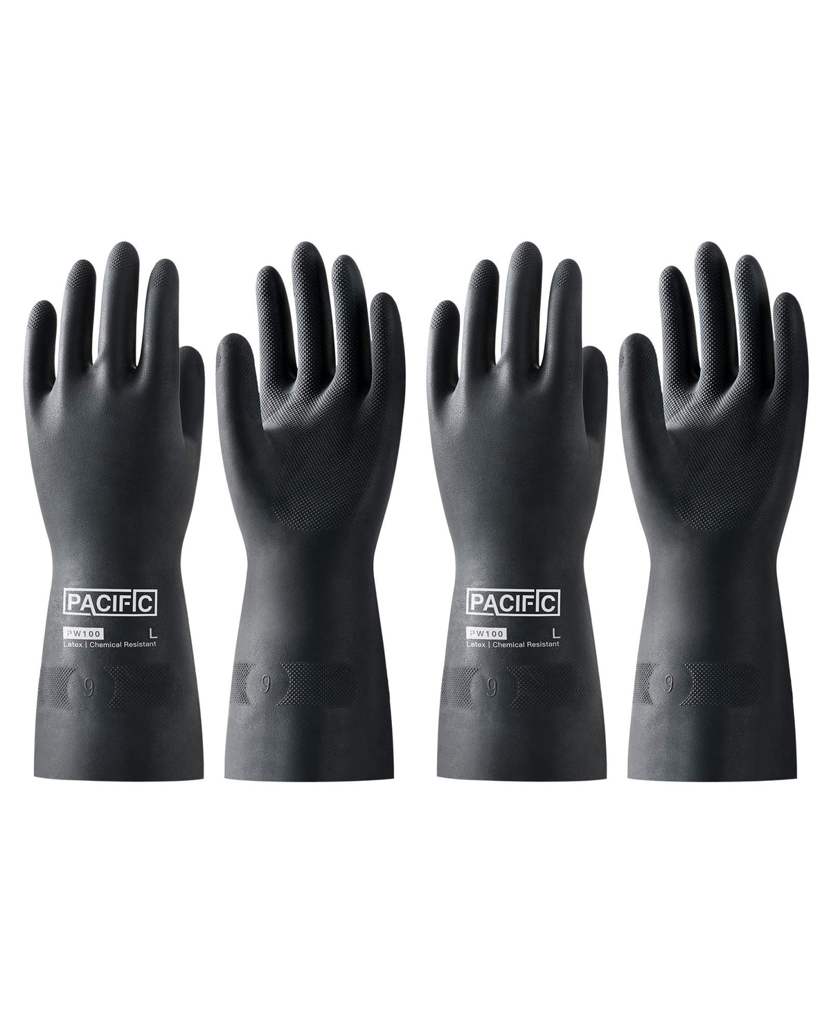 PACIFIC PPE chemical-resistant gloves with textured palm for secure grip
