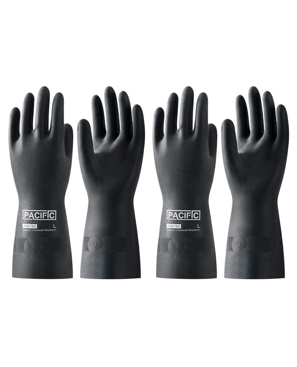 PACIFIC PPE chemical-resistant gloves with textured palm for secure grip