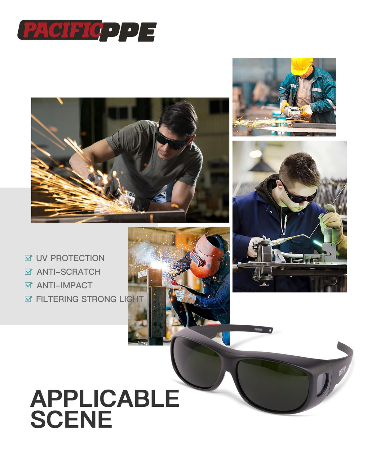 Easy-clean, washable lenses simplify maintenance after messy jobs