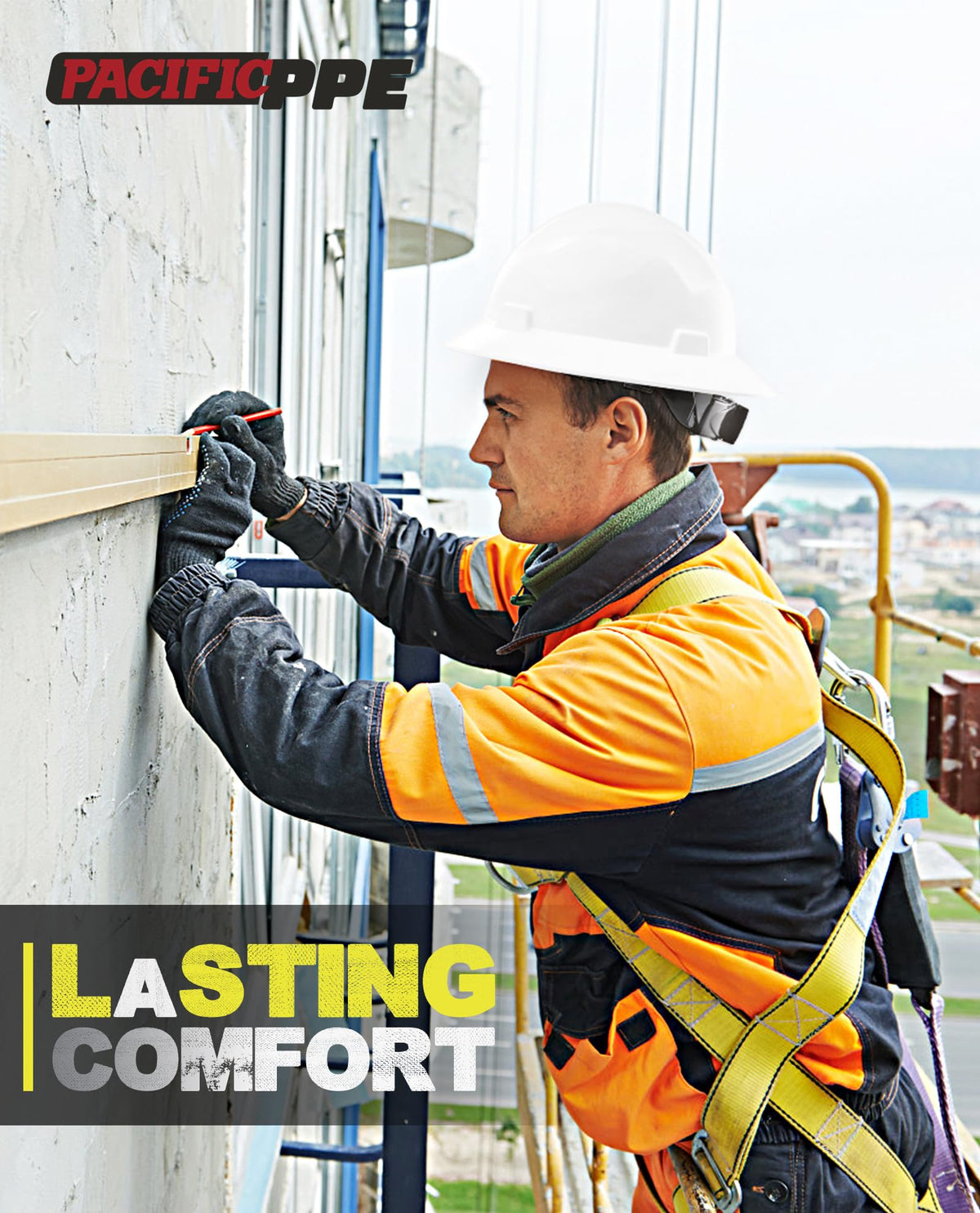 PACIFIC PPE HDPE shell provides lightweight, durable protection on tough job sites.