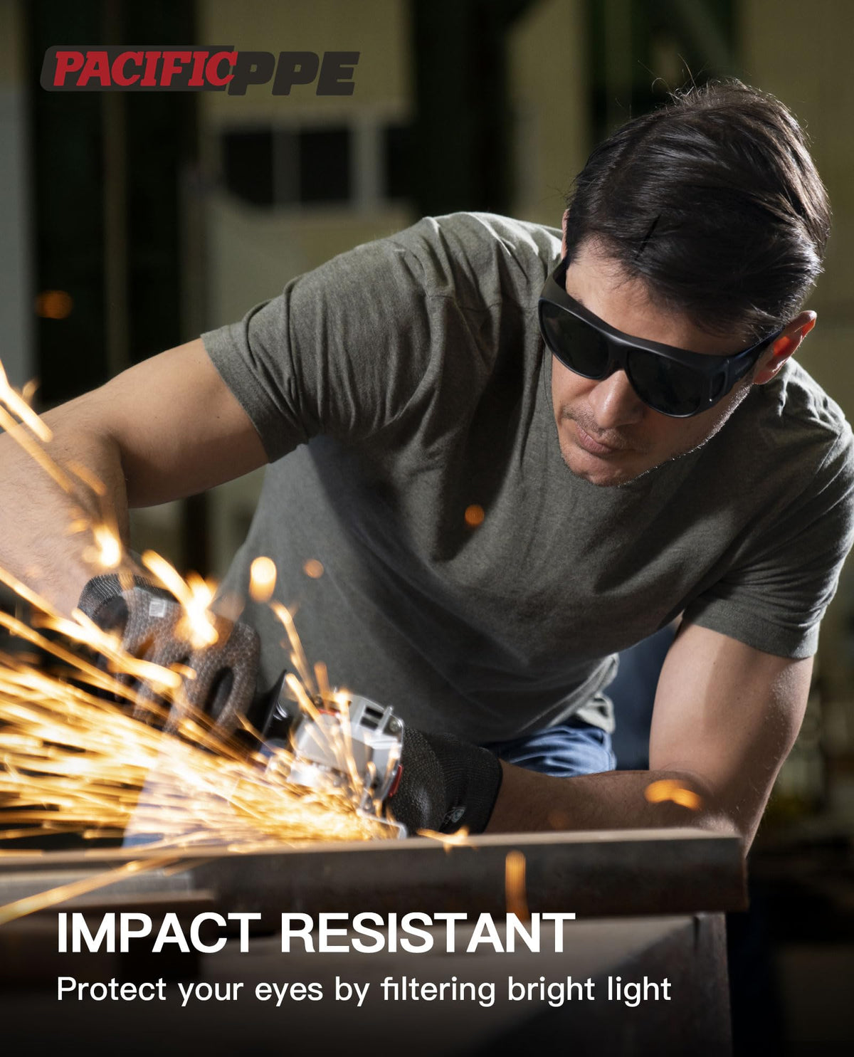 Pacific PPE IR Shade 5 filter reduces glare during torch work