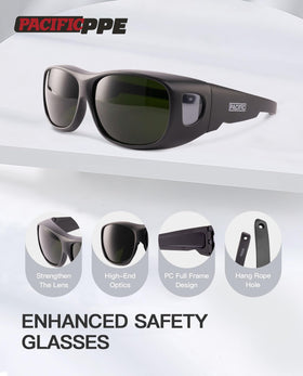 Lightweight polycarbonate frame minimizes nose pressure during extended wear