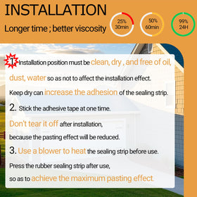 PACIXU easy-cut-to-length weather strip for simple DIY customization.