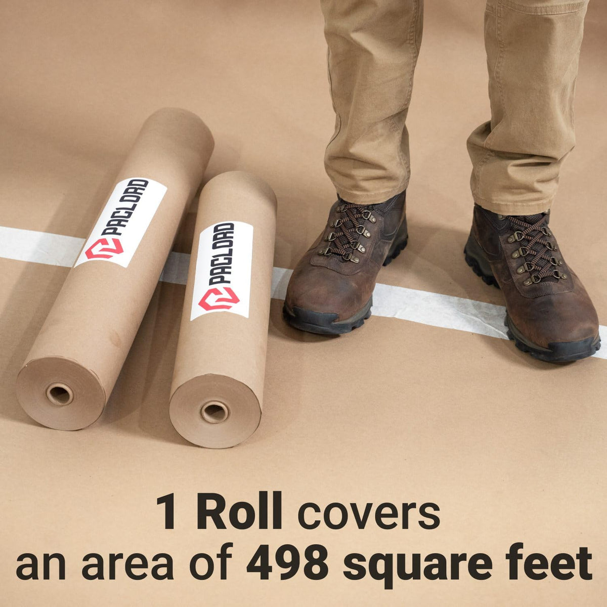 Paclord paint and dust protection on floors keeps work areas clean.
