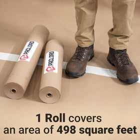 Paclord paint and dust protection on floors keeps work areas clean.