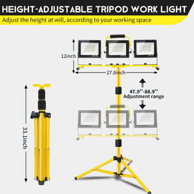 Heads rotate 360 degrees for versatile light angles.