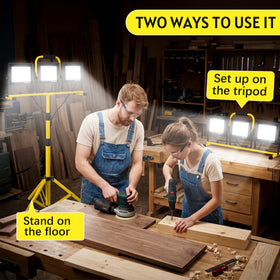 IP66 waterproof PACOLIT P light stands up to outdoor job sites.